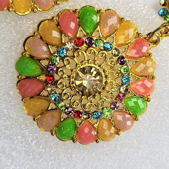 Colorful Round Earrings - Picture 2 of 6